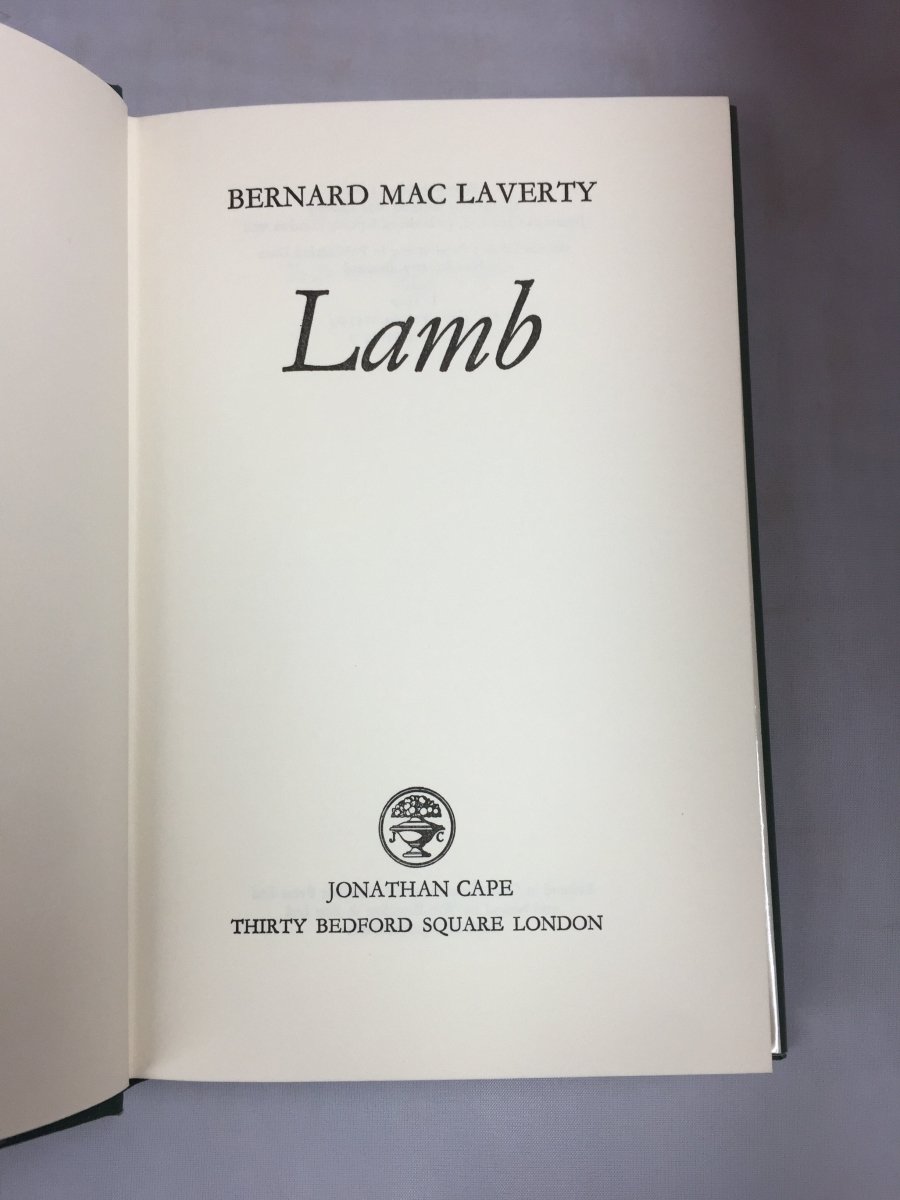  Bernard MacLaverty First Edition | Lamb | Rare Books