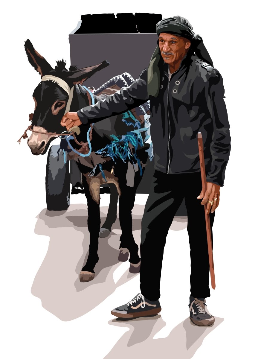 Man and his Donkey | image1 | Signed Limited Edtion Print