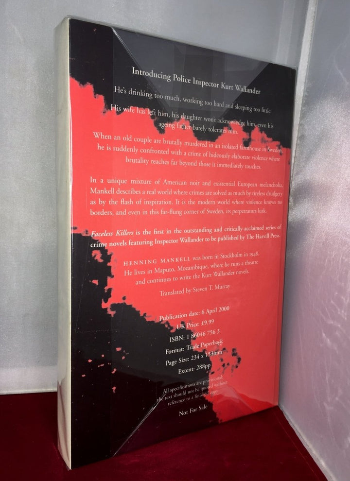 Mankell, Henning - Faceless Killers ( proof in wrapper ) | back cover