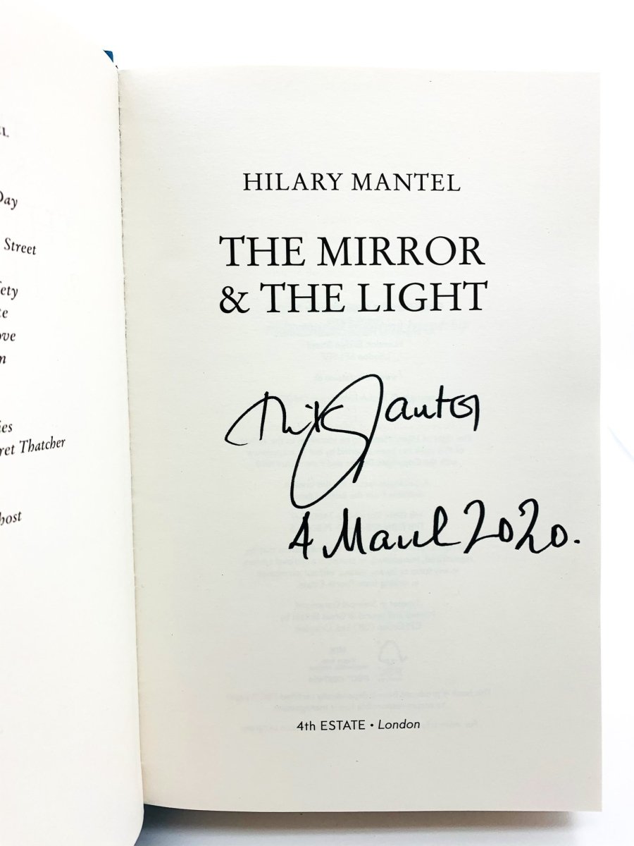 Mantel, Hilary - The Mirror & The Light - SIGNED | signature page
