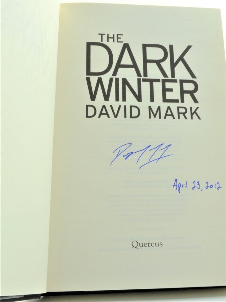 Mark, David - The Dark Winter - SIGNED | signature page