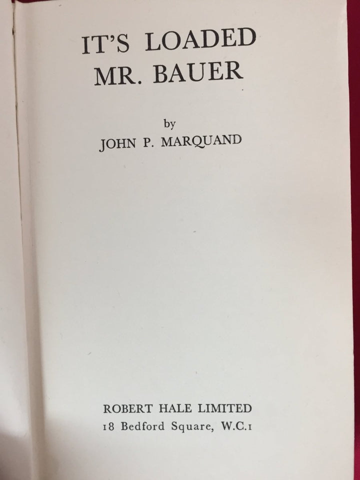 Marquand, John P - Its Loaded Mr Bauer | sample illustration