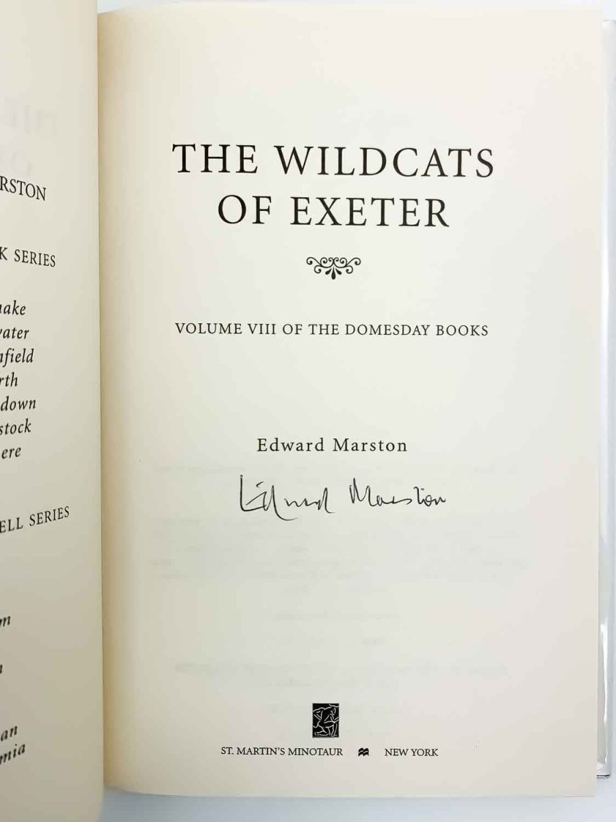 Marston, Edward - The Wildcats of Exeter - SIGNED | signature page