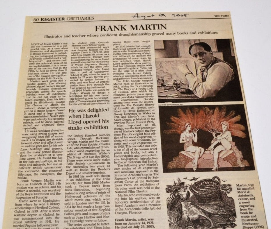 Martin, Frank - The Wood Engravings of Frank Martin | book detail 5