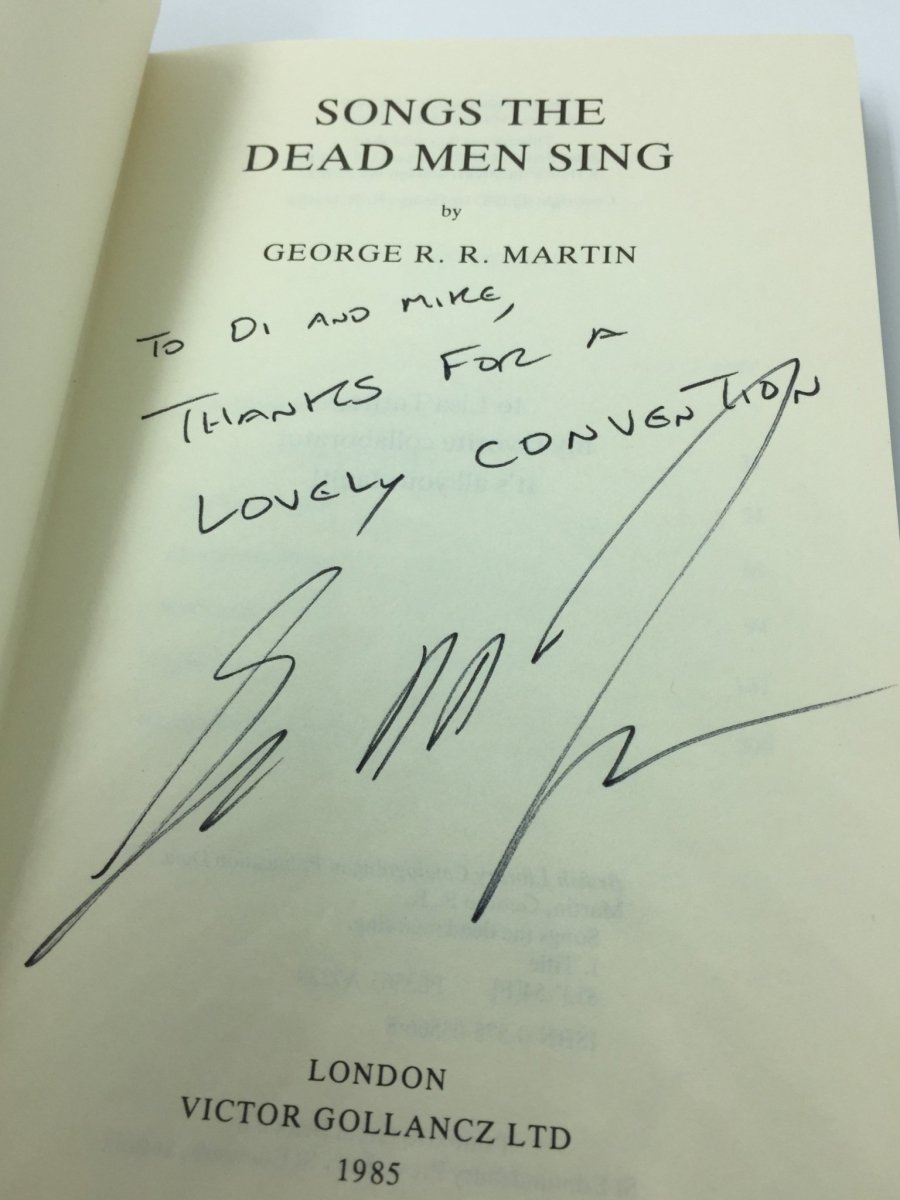 Martin, George R R - Songs the Dead Men Sing - SIGNED | signature page