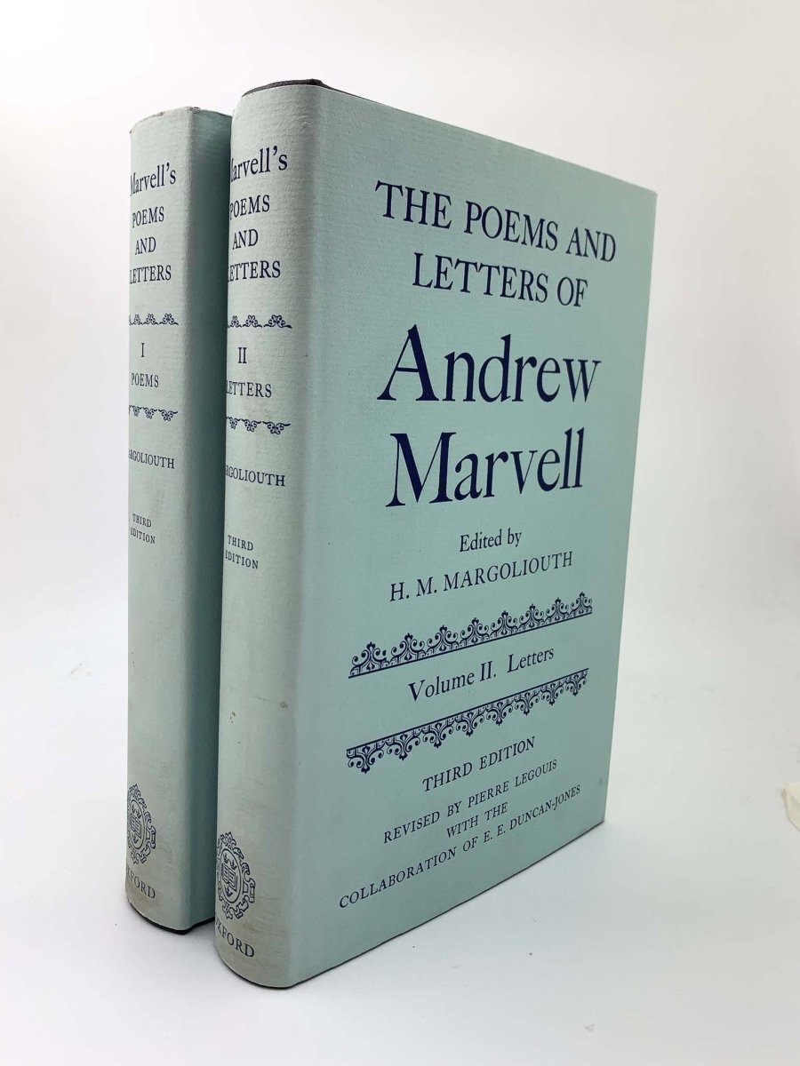 Marvell, Andrew - The Poems and Letters of Andrew Marvell ( two volumes ) | back cover