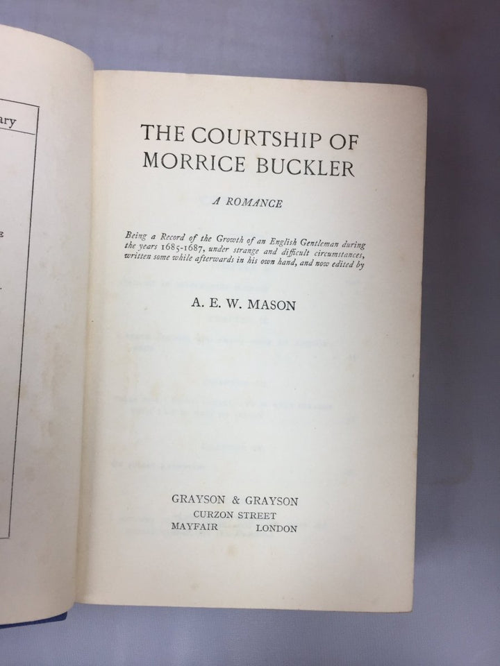 Mason, A E W - The Courtship of Morrice Buckler | sample illustration