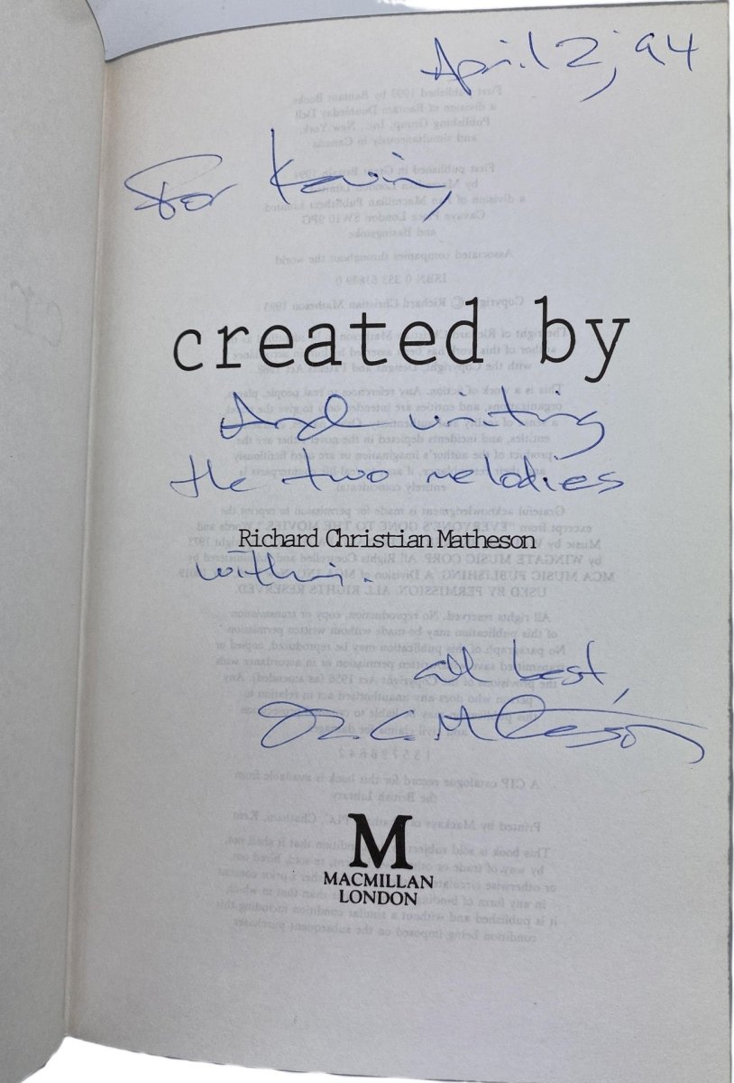 Matheson Richard - Created By - SIGNED | signature page