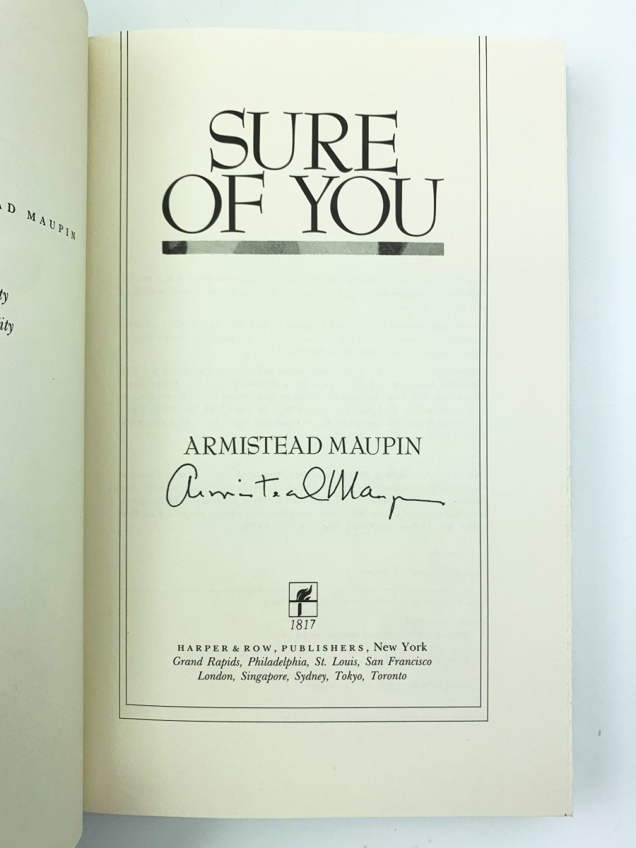 Maupin, Armistead - Sure of You - SIGNED | image3