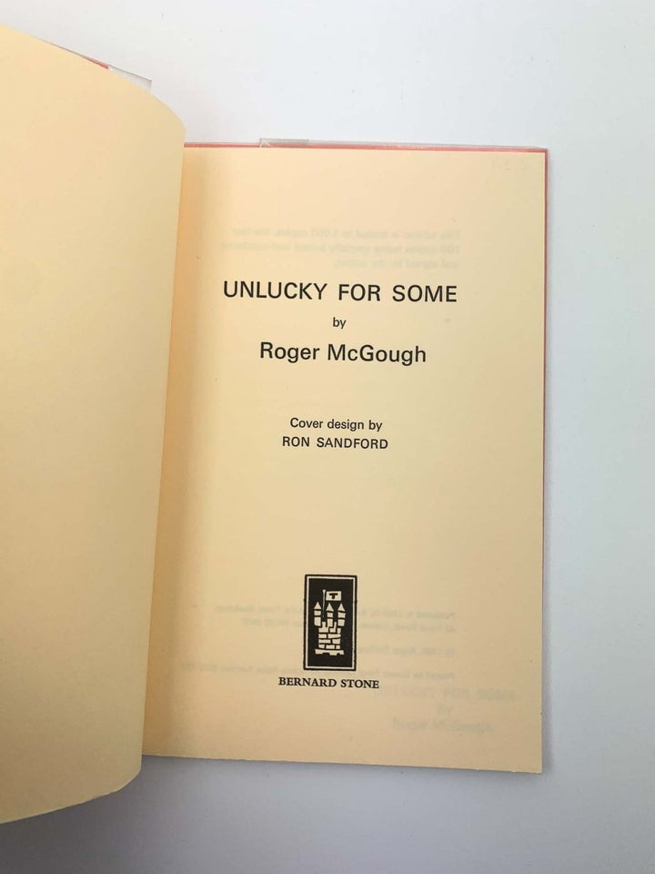 McGough, Roger - Unlucky for Some | back cover