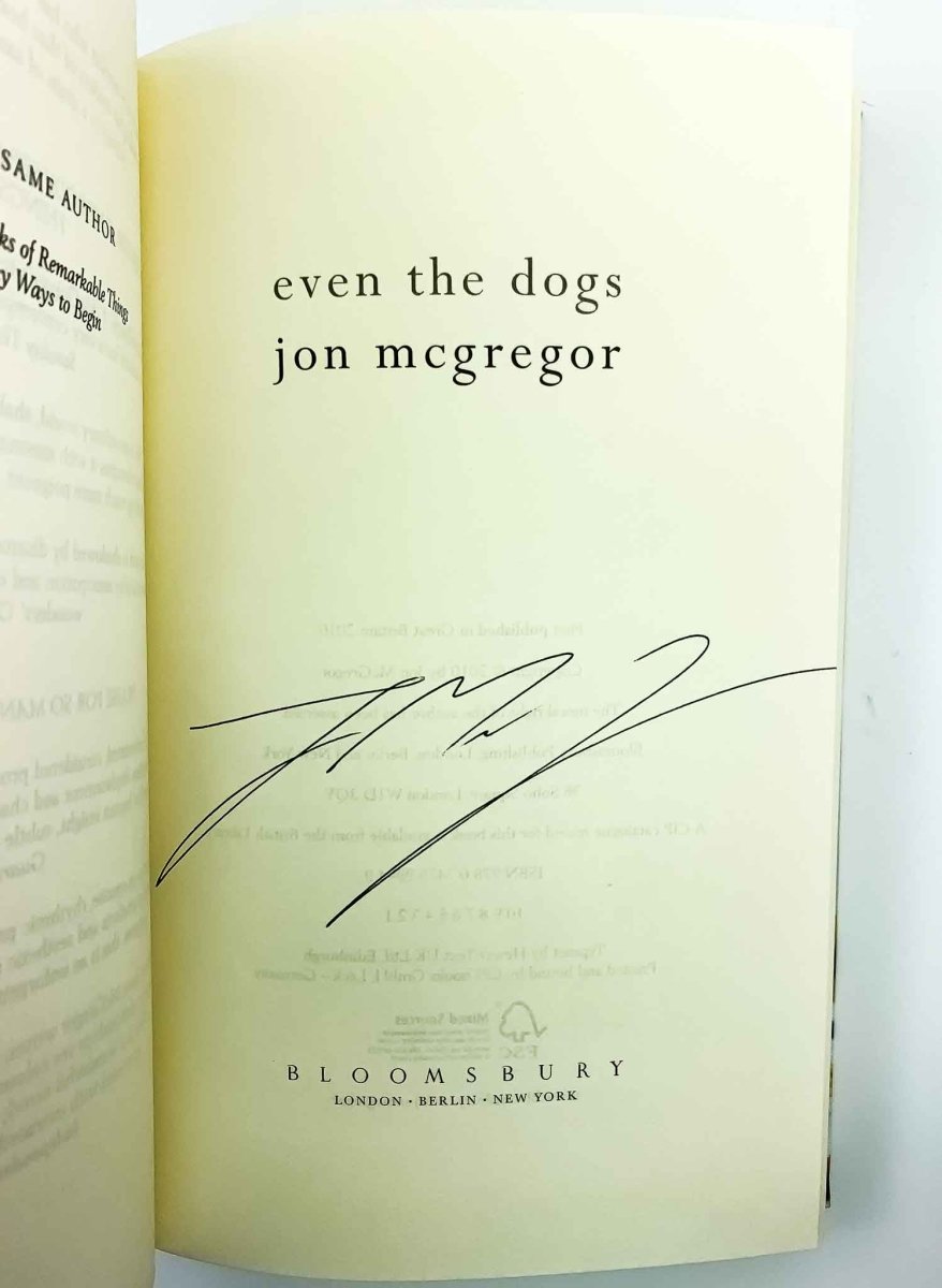 McGregor, Jon - Even The Dogs - SIGNED | image3