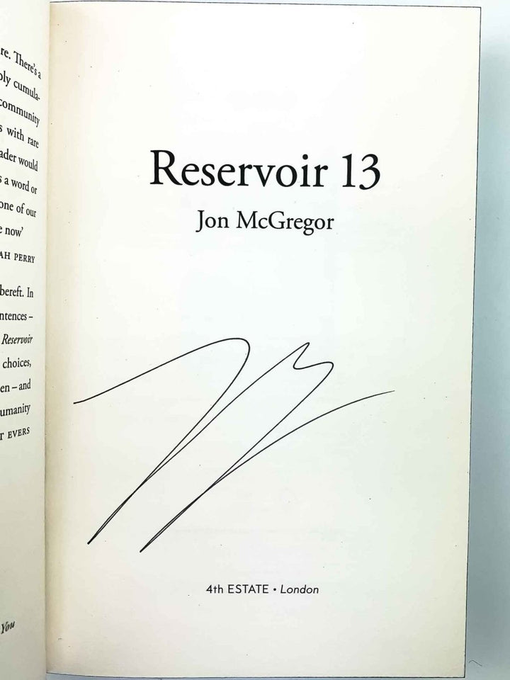 McGregor, Jon - Reservoir 13 - SIGNED | image2