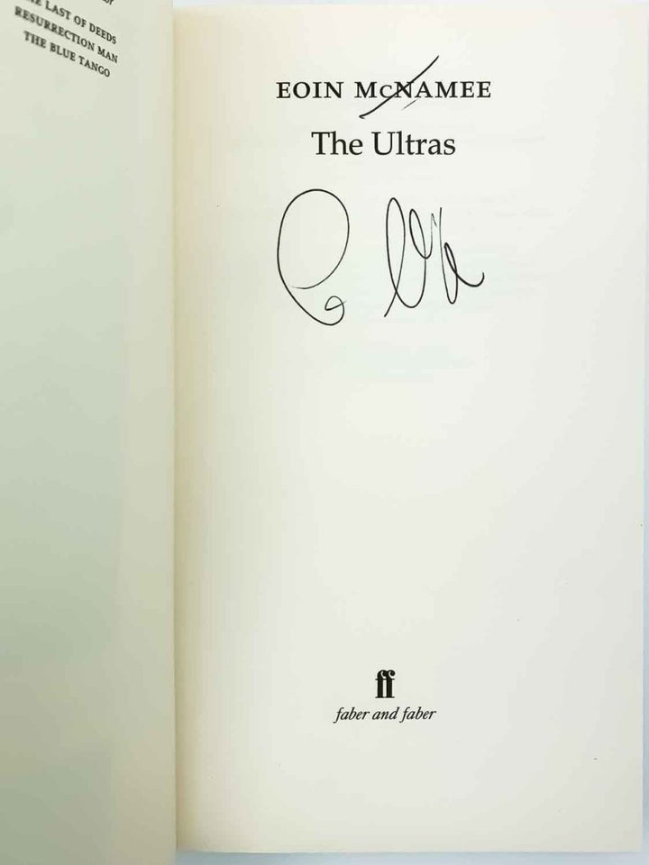 McNamee, Eoin - The Ultras - SIGNED | signature page