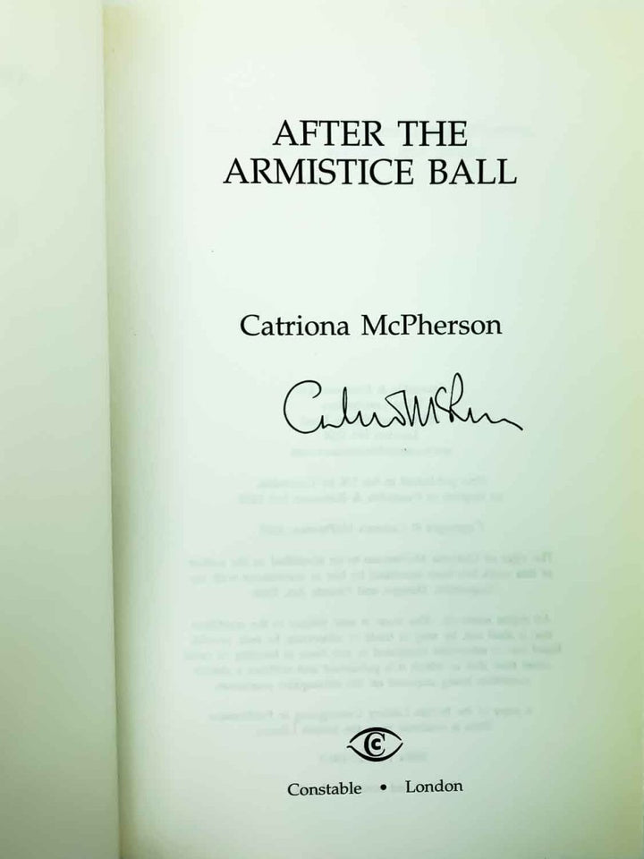 McPherson, Catriona - After the Armistice Ball - SIGNED | signature page