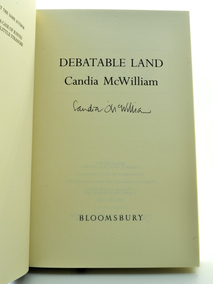 McWilliam, Candida - Debatable Land - SIGNED | signature page