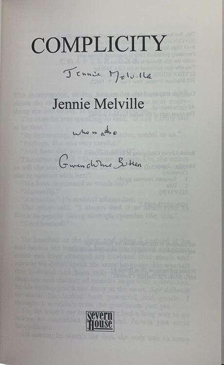 Melville, Jennie - Complicity - SIGNED | signature page