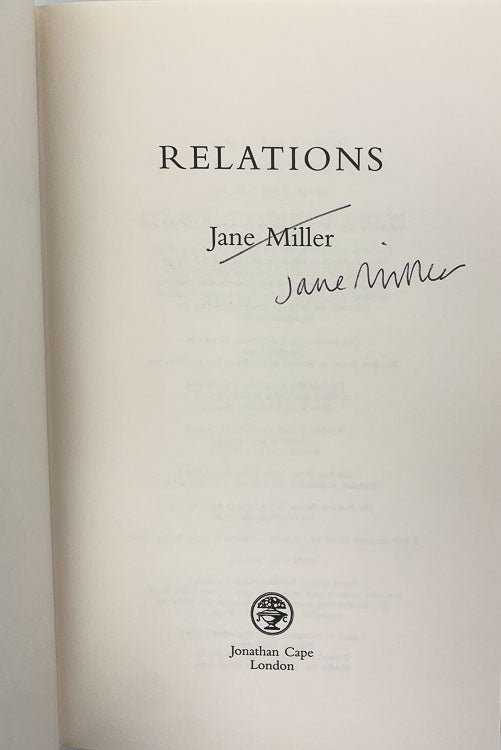 Miller, Jane - Relations - SIGNED | signature page