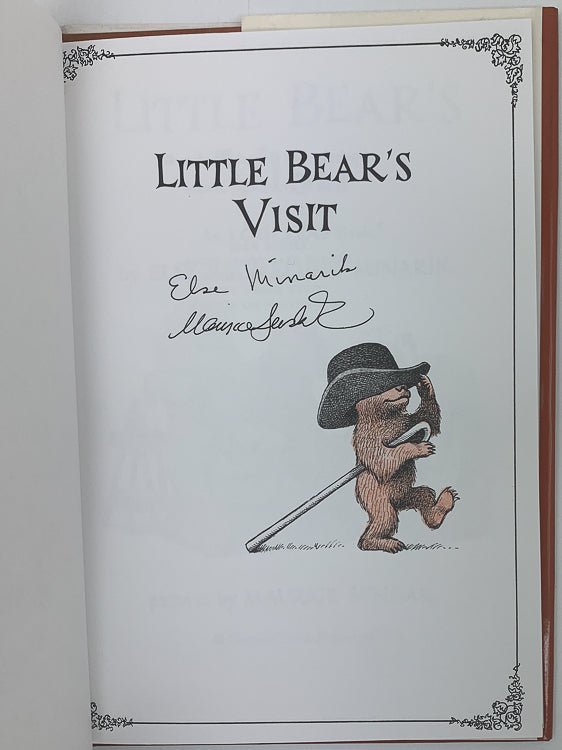Minarik, Else Holmelund - Little Bear's Visit - SIGNED by Maurice Sendak | signature page