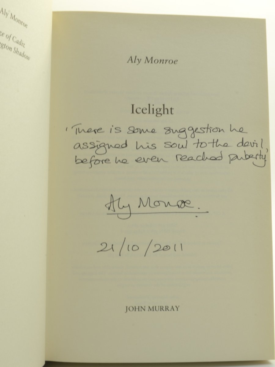 Monroe, Aly - Icelight - SIGNED | signature page