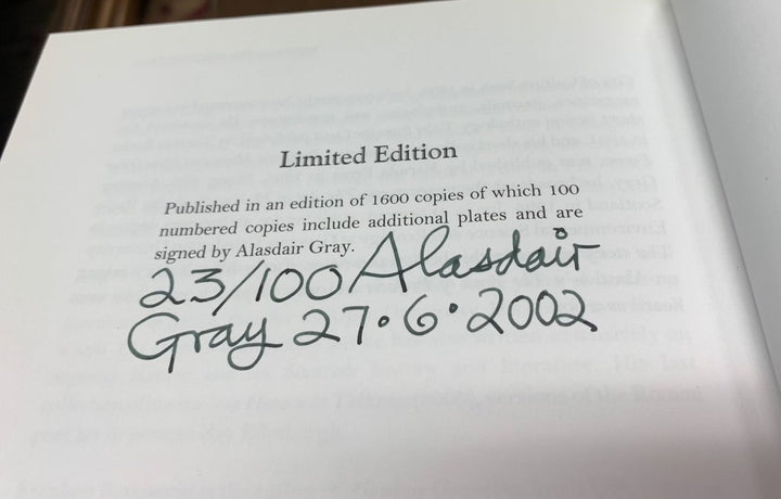 Moores, Phil ( Edits ) - Alasdair Gray : Critical Appreciations... SIGNED | signature page