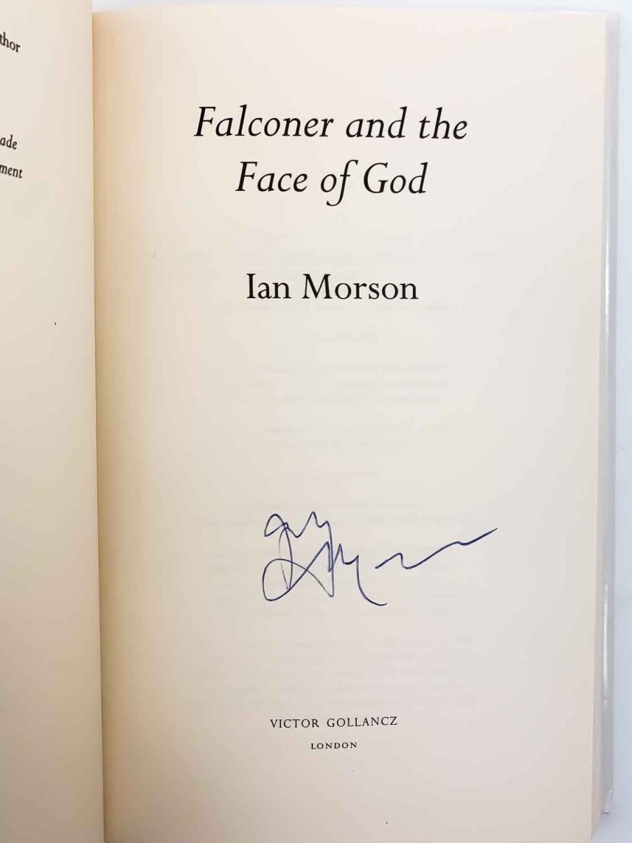 Morson, Ian - Falconer and the Face of God - SIGNED | signature page