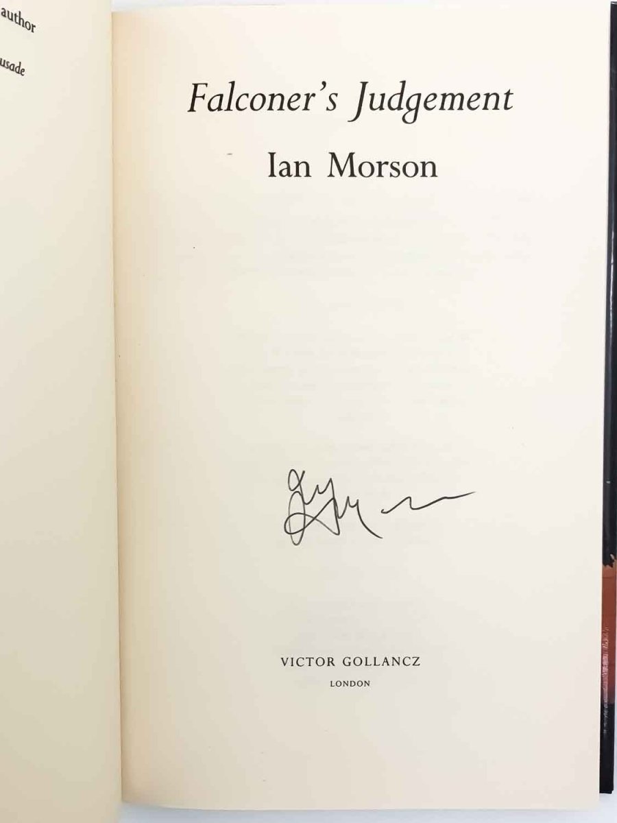 Morson, Ian - Falconer's Judgement - SIGNED | signature page
