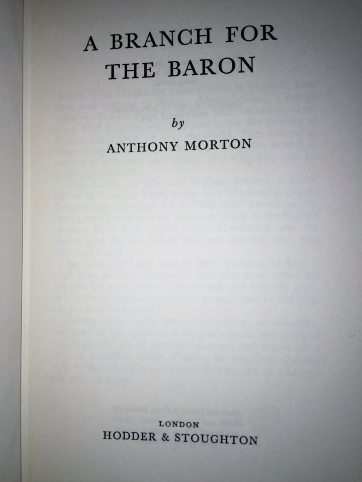 Morton, Anthony - A Branch for the Baron | sample illustration