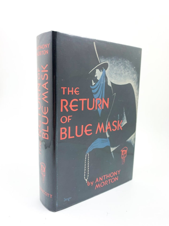 Morton, Anthony - The Return of the Blue Mask | front cover. Published by Lippincott in 1937. Hardcover.  Condition:  Near Fine/Near Fine