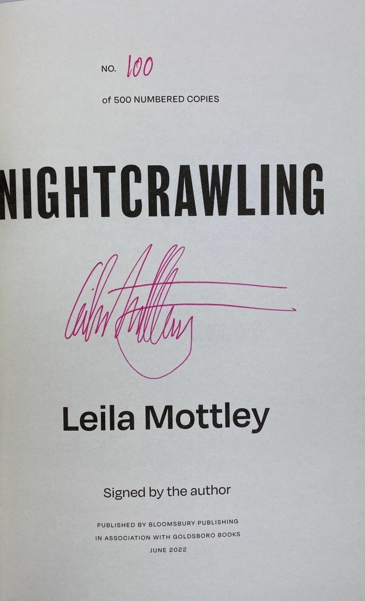 Mottley, Leila - Nightcrawling - SIGNED | signature page