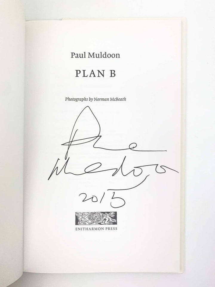 Muldoon, Paul - Plan B - SIGNED | signature page