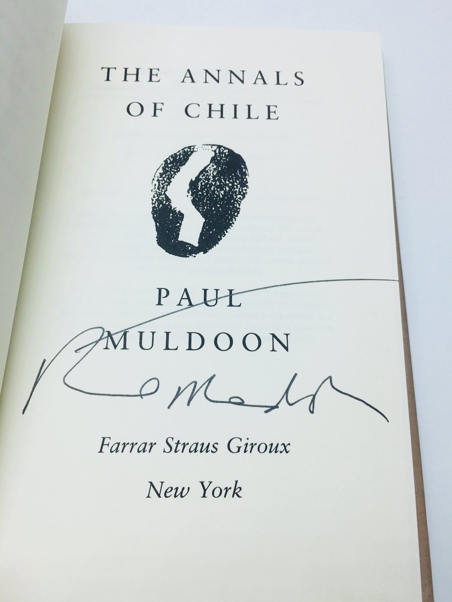 Muldoon, Paul - The Annals of Chile | back cover