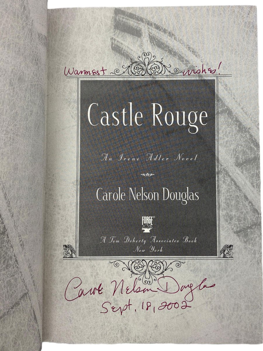 Nelson Douglas, Carole - Castle Rouge - SIGNED | signature page