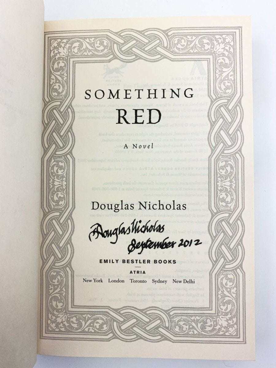 Nicholas, Douglas - Something Red - SIGNED | signature page