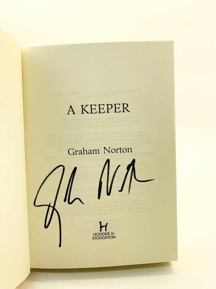 Norton, Graham - A Keeper - SIGNED | signature page