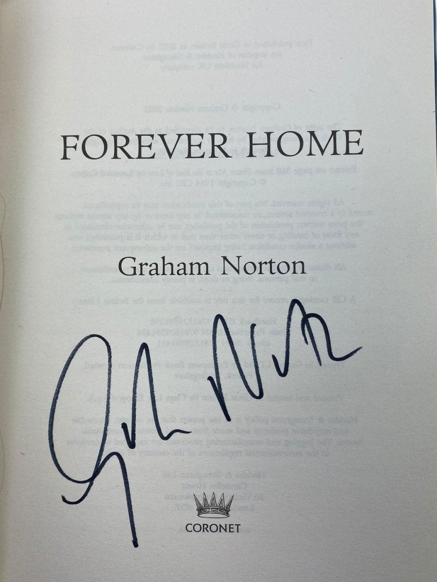 Norton, Graham - Forever Home - SIGNED | signature page