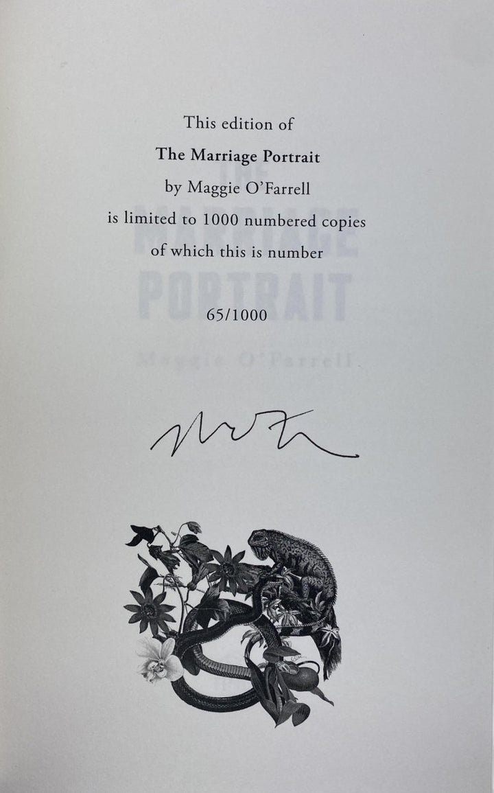 O'Farrell, Maggie - The Marriage Portrait - SIGNED | signature page