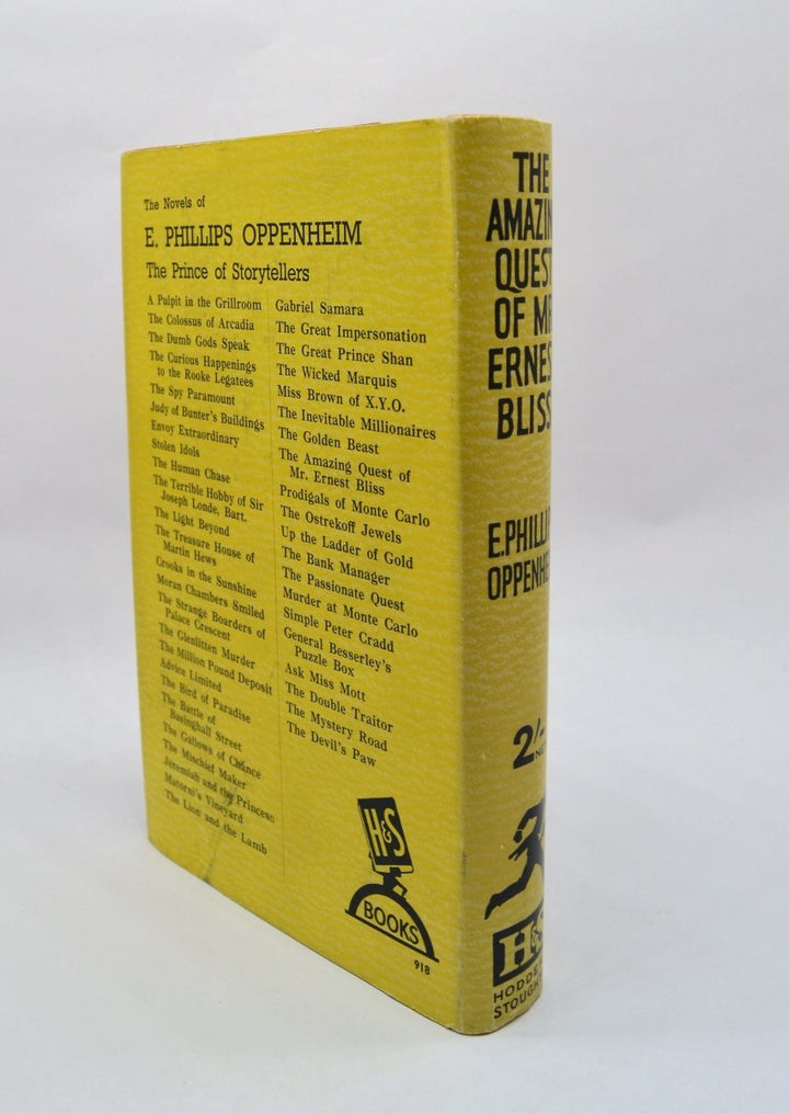 Oppenheim, E Phillips - The Amazing Quest of Mr Ernest Bliss | back cover