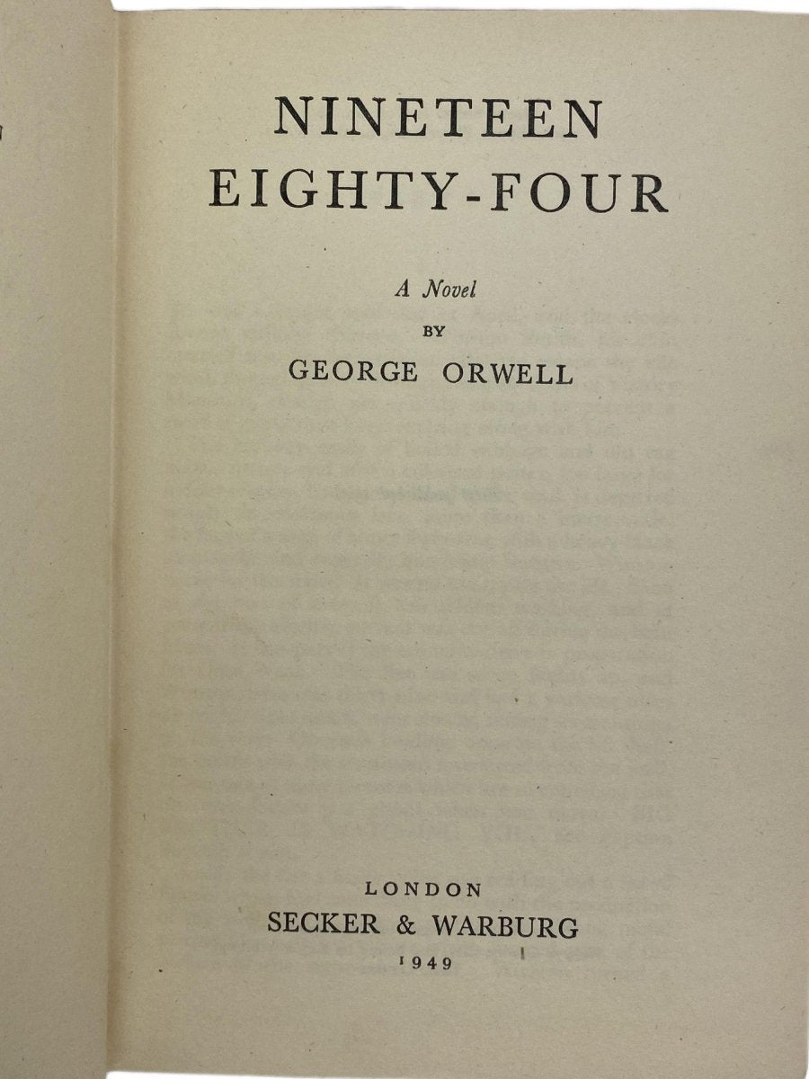 Orwell George - Nineteen Eighty-Four | signature page