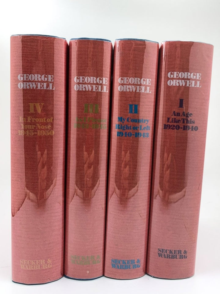 Orwell, George - The Collected Essays, Journalism and Letters of George Orwell - 4 volume set | back cover