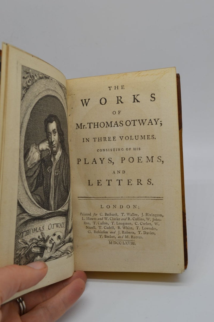 Otway, Thomas - The Works of Mr Thomas Otway | back cover