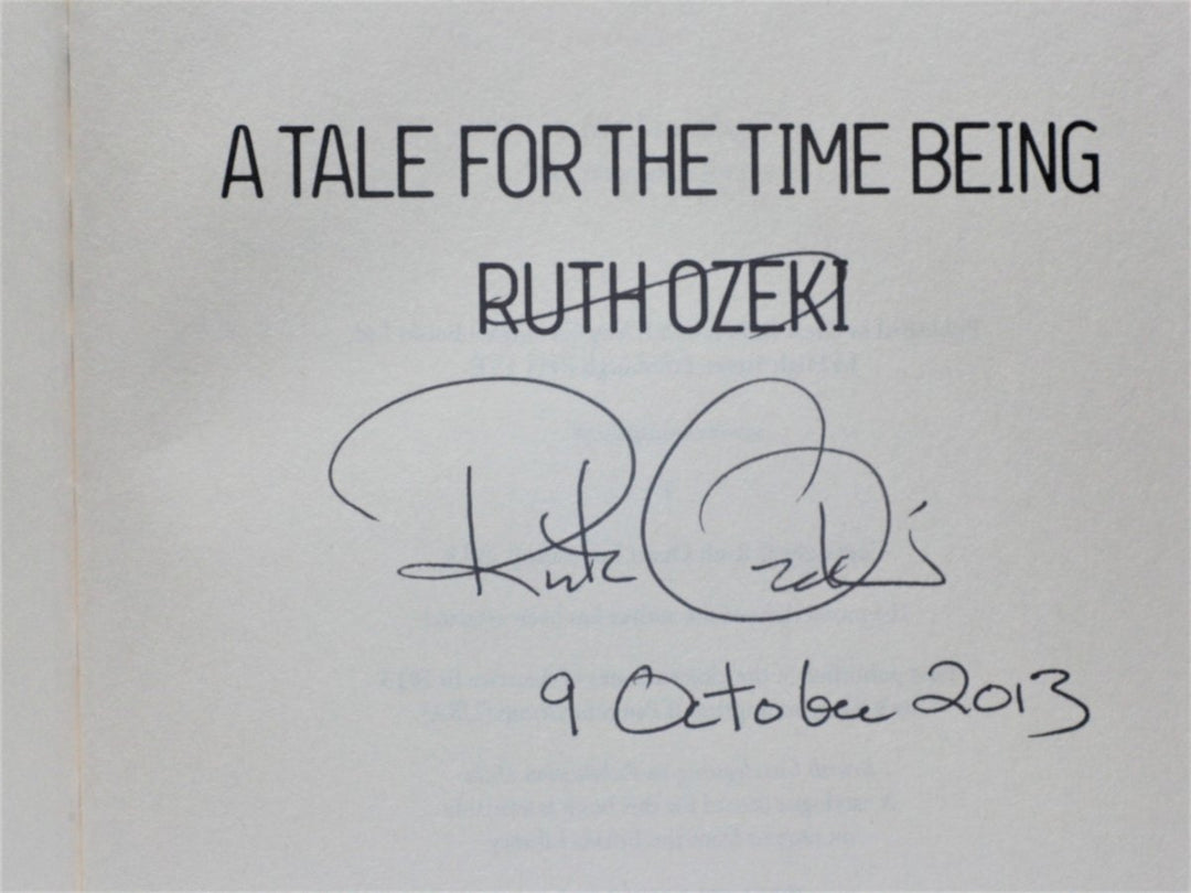 Ozeki, Ruth - A Tale For the Time Being (SIGNED) | back cover