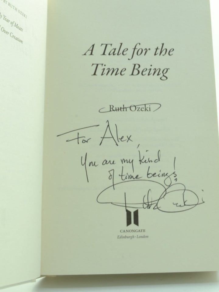 Ozeki, Ruth - A Tale For the Time Being - SIGNED | signature page