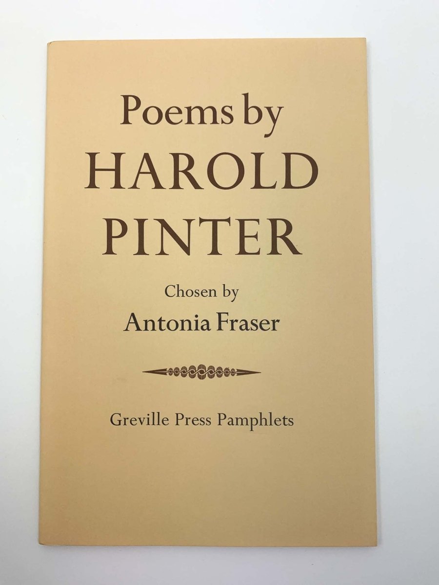 Pinter, Harold - Poems by Harold Pinter | front cover