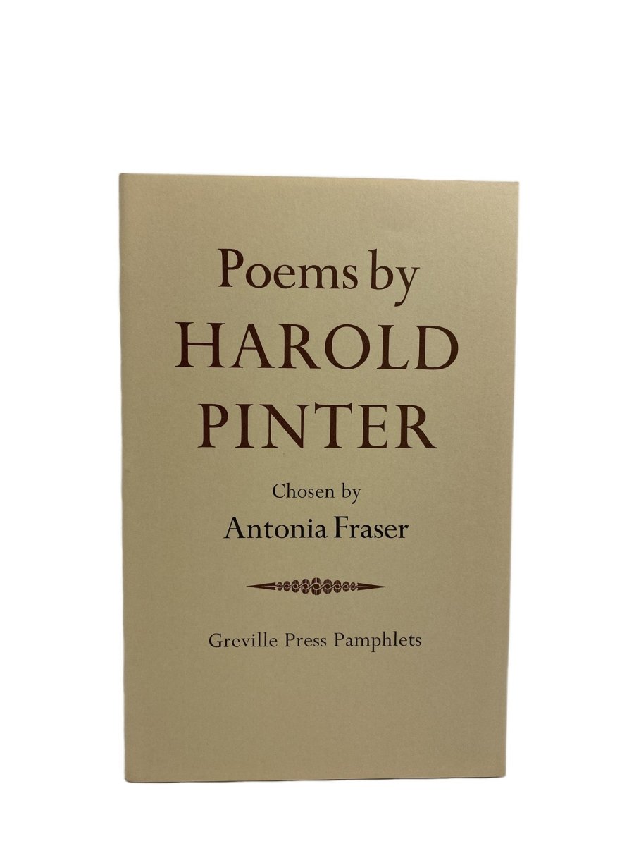 Pinter, Harold - Poems by Harold Pinter - SIGNED | front cover