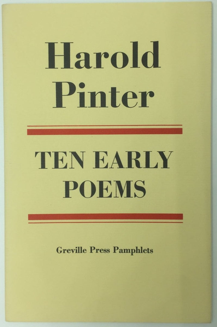 Pinter, Harold - Ten Early Poems | front cover