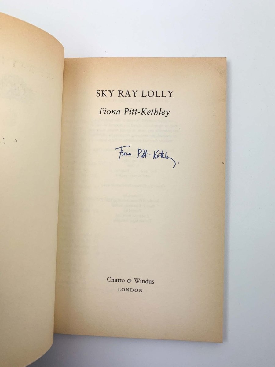 Pitt- Kethley, Fiona - Sky Ray Lolly - SIGNED | back cover