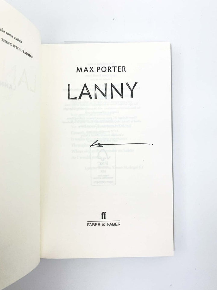 Porter, Max - Lanny - SIGNED | image3