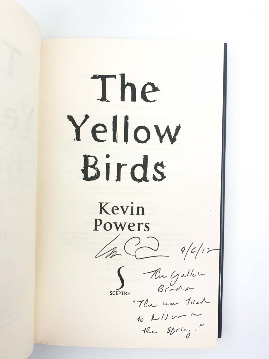 Powers, Kevin - The Yellow Birds - SIGNED | signature page