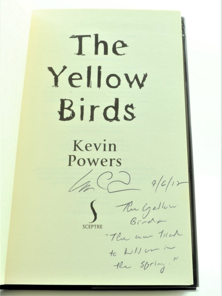 Powers, Kevin - The Yellow Birds - SIGNED | signature page