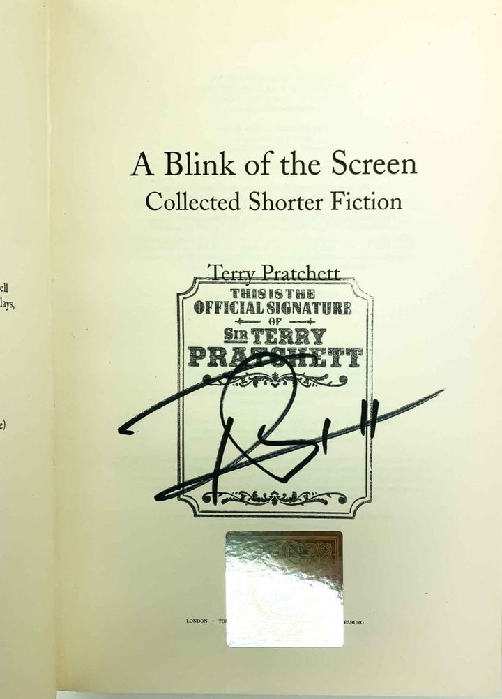 Pratchett, Terry - A Blink of the Screen - SIGNED | image3